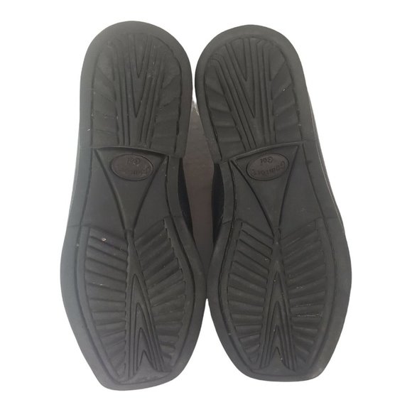 Sandro Moscoloni Loafer Shoes Size 9.5 Black Leather Slip On Square Toe